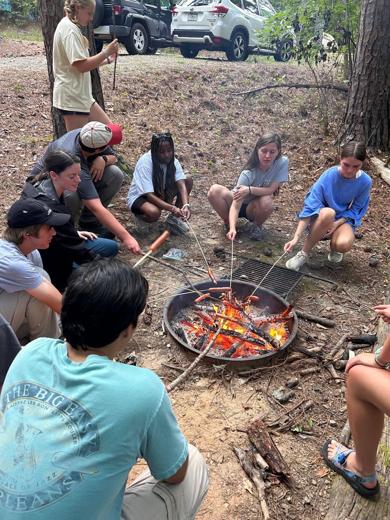 RUF at UGA students together at August Camping Trip
