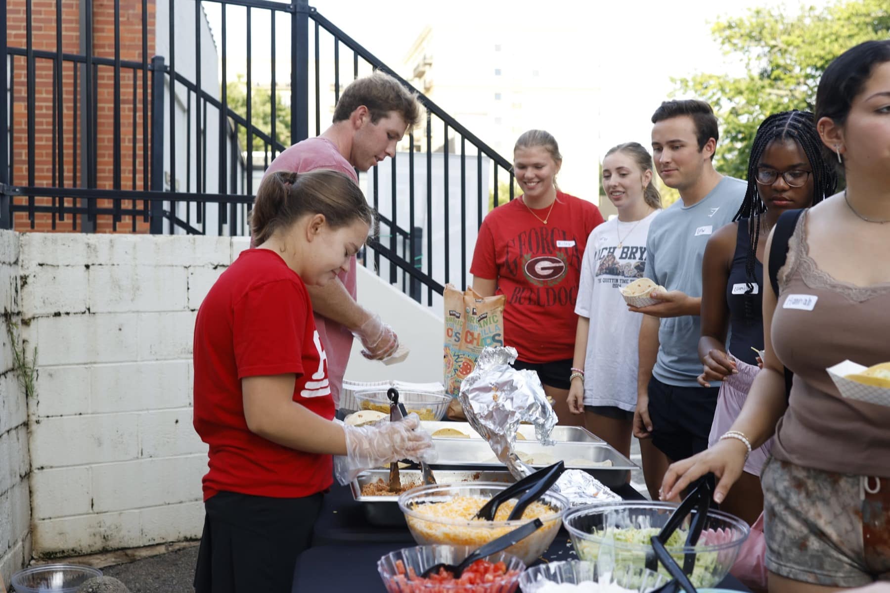 Freshmen gathering together at the Freshman Fellowship Kickoff
